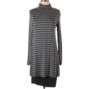 Bailey/44 Stripe Layer Turtleneck Long Sleeve Sweater Dress Small